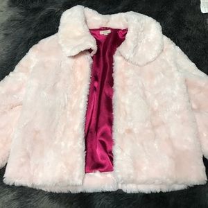 Fuzzy blazer coat